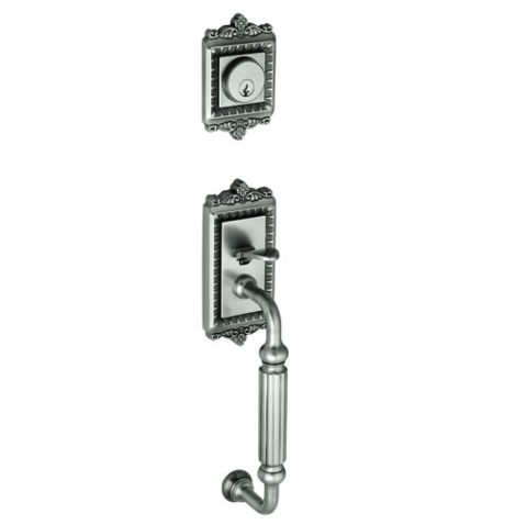 Grandeur Windsor Handleset with F grip shown in Antique Pewter (AP)