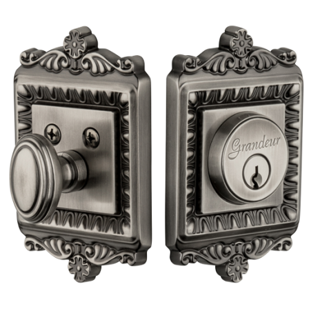 Grandeur Windsor Single Cylinder Deadbolt Antique Pewter (AP)