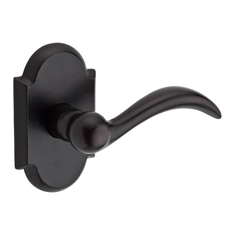 Baldwin Reserve Arch Lever shown with Arch Rose (RAR) in Dark Bronze (481)