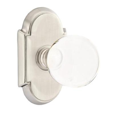 Emtek Bristol Door Knob Set with #8 Rose Satin Nickel (US15)