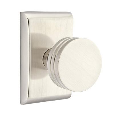 Emtek Bern Door Knob Set with Neos Rose Satin Nickel (US15)