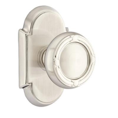 Emtek Ribbon and Reed Door Knob with #8 Rose Satin Nickel (US15)