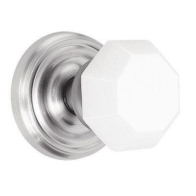 Emtek Old Town Milk Door Knob with Regular Rose Satin Nickel (US15)