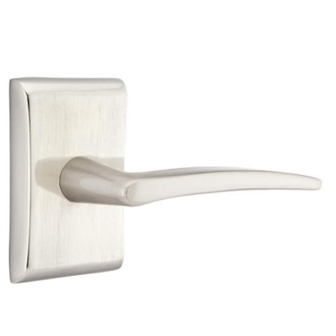 Emtek Poseidon Door Lever Set with Neos Rose satin Nickel (US15)