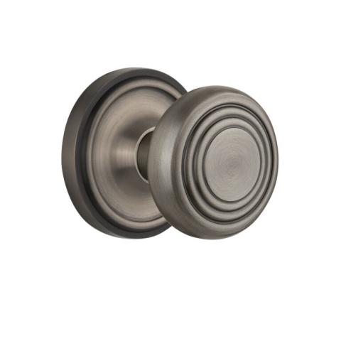 Nostalgic Warehouse CLADEC Deco Knob Set with Classic Rose Antique Pewter 