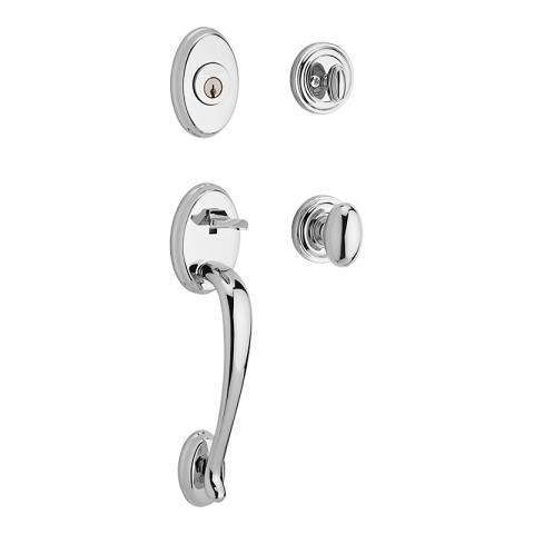 Baldwin Reserve Columbus Handleset shown in Polished Chrome (260)