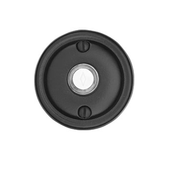 Emtek 2412 Door Bell Button w/#12 Flat Black Patina (FB)