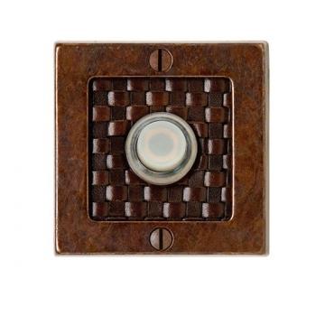 Rocky Mountain Round Designer Leather Door Bell Silicone Bronze Rust with Brown 