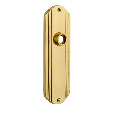 Nostalgic Warehouse Deco Plate Without Keyhole Passage Function Polished Brass