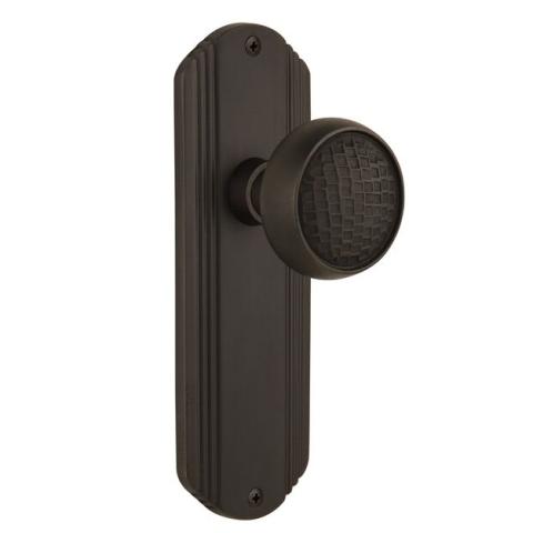 Nostalgic Warehouse Deco Backplate with Craftsman Knob Oil Rubbed Bronze