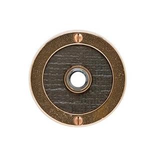 Rocky Mountain Round Designer Texture Door Bell Silicone Bronze Dark with Weave 