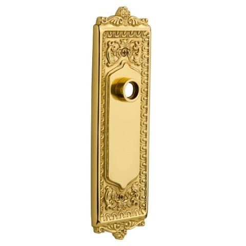 Nostalgic Warehouse Egg and Dart Plate Without Keyhole Privacy Polished Brass  