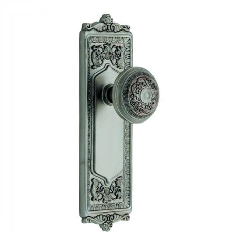 Nostalgic warehouse Egg and Dart Backplate with Egg and Dart KnobSatin Nickel