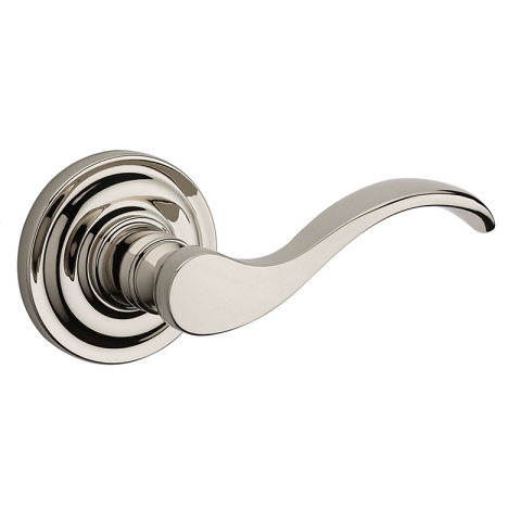 Baldwin Reserve Curve Lever shown in Lifetime Polished Nickel (055)