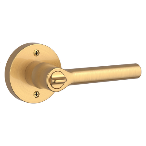 Baldwin Reserve Tube Lever shown in Lifetime Satin Brass (044)