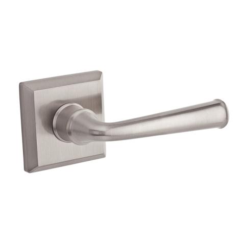 Baldwin Reserve Federal Lever shown with Square Rose (TAR) Satin Nickel (150)