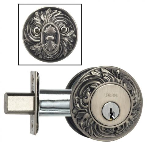 Omnia FLORDB Floral Auxiliary Deadbolt Venetian Nickel (BPS)