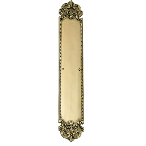 Brass Accents Fleur De Lis Push Plate