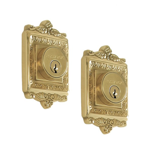 Egg & Dart Double Cylinder Deadbolt Polished Brass (PB)