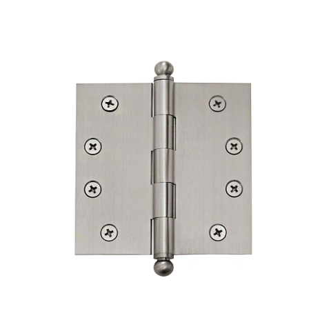 Nostalgic Warehouse 4" Ball tipped hinge Satin Nickel (SN)