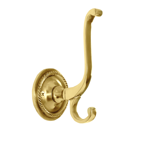 Nostalgic Warehouse CHKROP Rope Coat Hook Polished Brass (PB)