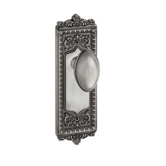 Granduer Windsor Backplate with Eden Prairie knob Antique Pewter