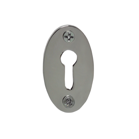 Nostalgic Warehouse KHLCLA Plain Keyhole Cover Bright Chrome (BC)