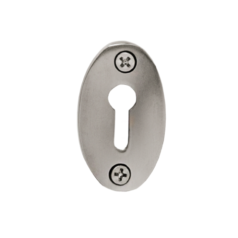 Nostalgic Warehouse KHLCLA Plain Keyhole Cover Satin Nickel (SN)