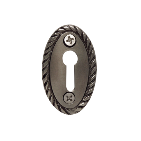 Nostalgic Warehouse KHLROP Rope Keyhole Cover Antique Pewter (AP)