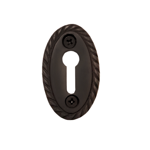 Nostalgic Warehouse KHLROP Rope Keyhole Cover Oil Rubbed Bronze (OB)