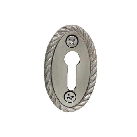 Nostalgic Warehouse KHLROP Rope Keyhole Cover Satin Nickel (SN)