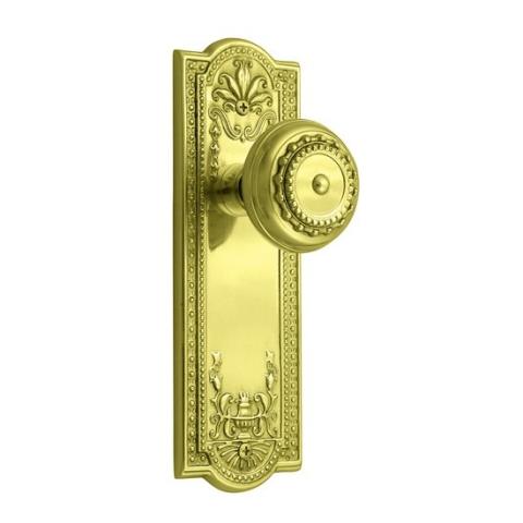 Nostalgic Warehouse Meadows Backplate with Meadows knob PB Polished Brass