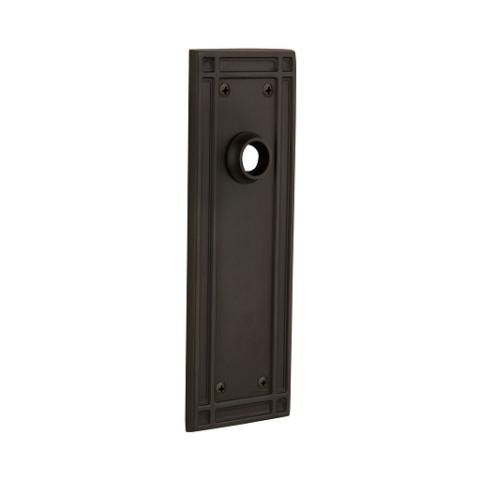 Nostalgic Warehouse Mission Plate Without Keyhole Privacy Oil Rubbed Bronze