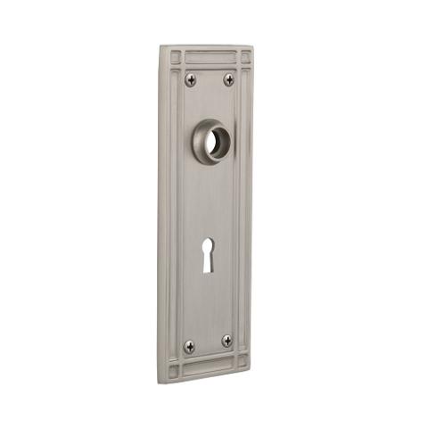 Nostalgic Warehouse Mission Plate With Keyhole Privacy Satin Nickel 