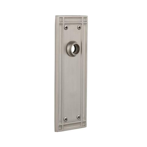 Nostalgic Warehouse Mission Plate Without Keyhole Passage Satin Nickel