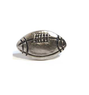 Emenee MK1043 Football Cabinet Knob in Antique Matte Silver (AMS)