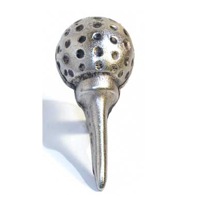 Emenee MK108 Golf Ball on Tee Cabinet Knob in Antique Matte Silver (AMS)