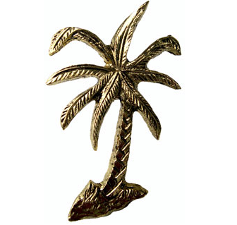 Emenee MK1223 Palm Tree Cabinet Knob in Antique Bright Brass (ABB)