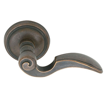 Emtek Napoli Door lever with #12 Rose Medium Bronze Patina (MB)