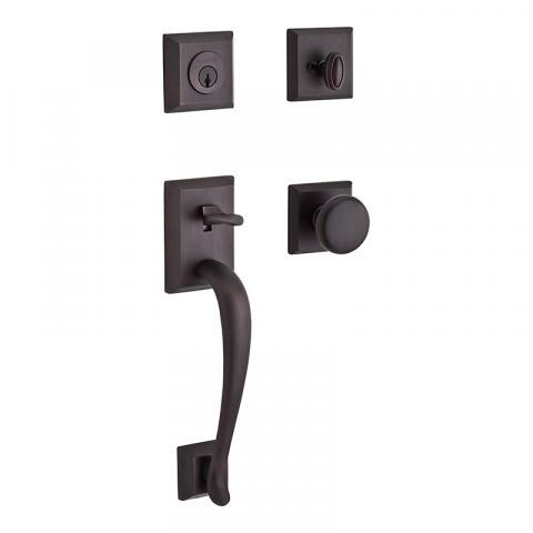 Baldwin Reserve Napa (NAP) Handleset shown in Venetian Bronze (112)