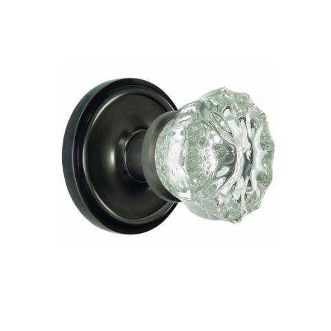 Nostalgic Warehouse Crystal Knob with Classic Rose Antique Pewter 