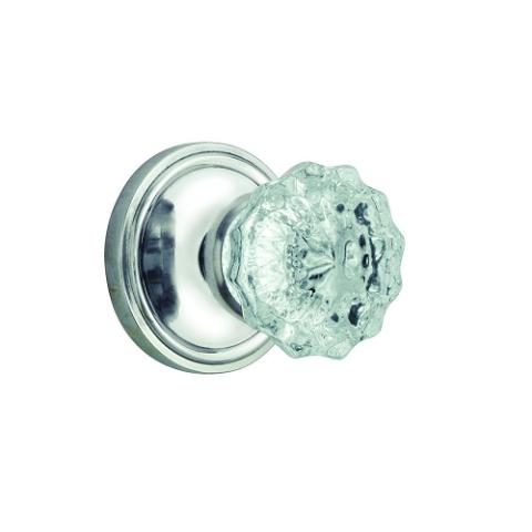 Nostalgic Warehouse Crystal Knob with Classic Rose Bright Chrome 