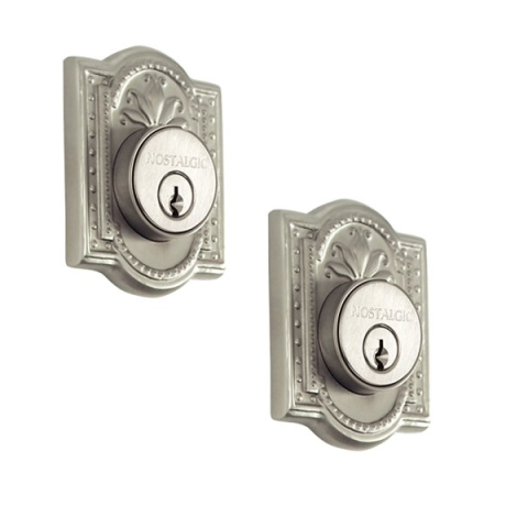 Nostalgic Warehous Meadows Double Cylinder Deadbolt Satin Nickel (SN)