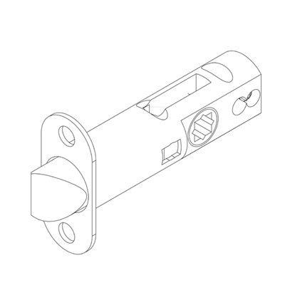 Nostalgic Warehouse Privacy Latch With 2 3/8" backset