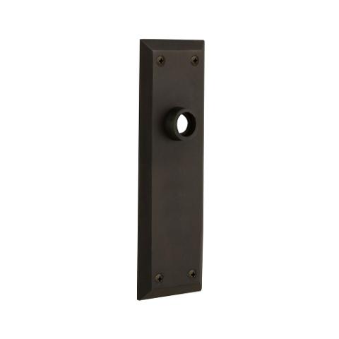 Nostalgic Warehouse New York Plate Without Keyhole Privacy Oil Rubbed Bronze