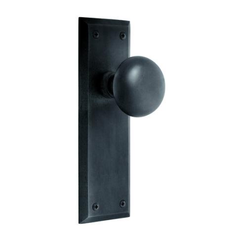 Nostalgic Warehouse New York Backplate with New York Knob Oil Rubbed Bronze (OB)