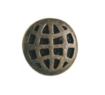 Emenee OR137 Checkerboard Circle Cabinet Knob shown in Antique Matte Brass (ABR)