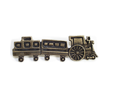 Emenee OR256 Train Cabinet Pull in Antique Matte Brass (ABR)