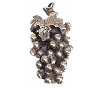 Emenee PFR112 Small Grapes Cabinet Knob Antique Bright Silver (ABS)