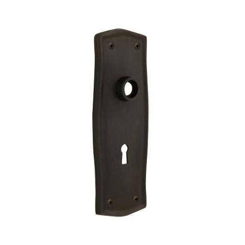 Nostalgic Warehouse Prairie Plate With Keyhole Privacy Oil Rubbed Bronze